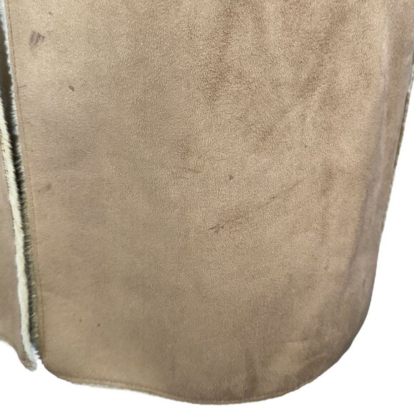 Vintage Valerie Stevens Womens Fringe Vest Faux Suede Shearling Lined Western L - Picture 9 of 9